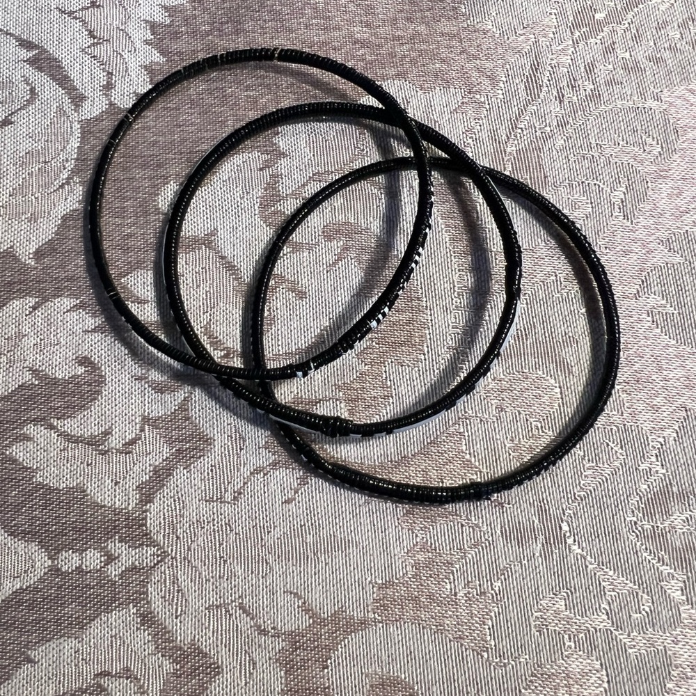 Chic Black Bracelet Trio